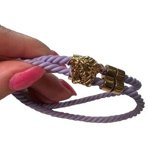 Versace Purple Braided Medusa Bracelet - Brand new